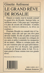 ANFOUSSE, GINETTE. Grand rêve de Rosalie (Le)