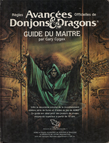 DONJONS & DRAGONS (Règles Avancées Officielles de Donjons & Dragons) / GYGAX, GARY. Guide du maître