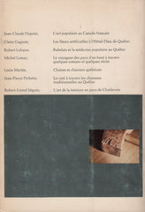 SEGUIN, ROBERT-LIONEL. Cahiers du Québec (Les) - Tome 07 : Ethnologie Québécoise I