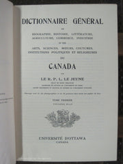 LE JEUNE, L. Dictionnaire Général du Canada (Complet en 2 tomes)