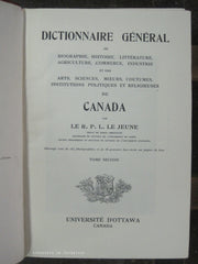 LE JEUNE, L. Dictionnaire Général du Canada (Complet en 2 tomes)