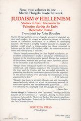 HENGEL, MARTIN. Judaism and Hellenism : Studies in their Encounter in Palestine during the Early Hellenistic Period (Vols. 1 & 2)