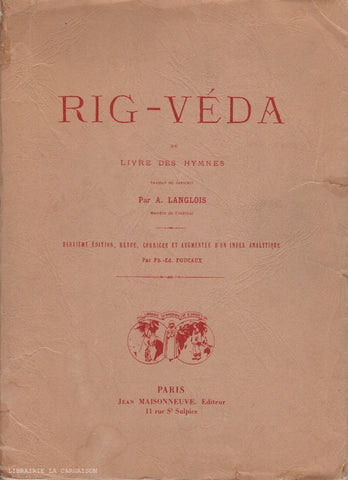 LANGLOIS, A. Rig-Véda ou Livre des hymnes