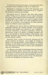 Aron Raymond. Mémoires:  50 Ans De Réflexion Politique Livre