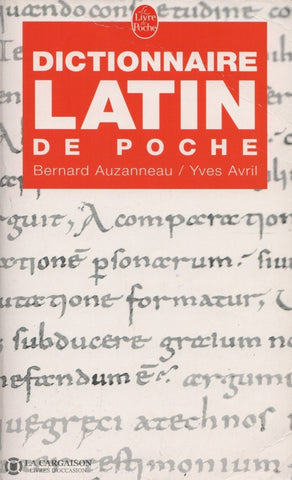 Auzanneau-Avril. Dictionnaire Latin De Poche Livre