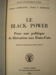 CARMICHAEL, STOKELY. Le Black Power. Pour une politique de libération aux États-Unis.