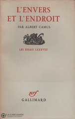 Camus Albert. Envers Et Lendroit (L) Livre