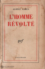 Camus Albert. Homme Révolté (L) Livre