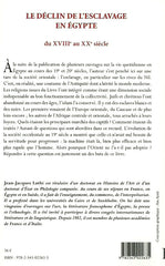 LUTHI, JEAN-JACQUES. Le déclin de l'esclavage en Égypte du XVIIIe au XXe siècle