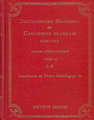 DROUIN, GABRIEL. Dictionnaire national des canadiens français 1608-1760 (Complet en 3 tomes)