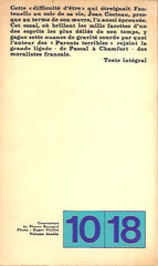 COCTEAU, JEAN. La difficulté d'être