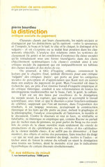 BOURDIEU, PIERRE. La distinction. Critique sociale du jugement.