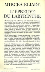 ELIADE, MIRCEA. Épreuve du labyrinthe (L') : Entretiens avec Claude-Henri Rocquet