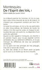 MONTESQUIEU. De l'Esprit des lois. Tome 1.