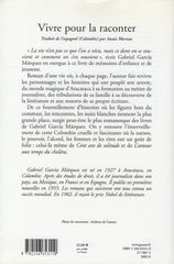 Garcia Marquez Gabriel. Vivre Pour La Raconter Livre