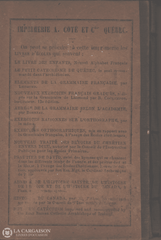 Gauthier L.o. Histoire Du Canada:  À Lusage Des Écoles Primaires Et Maisons Déducation Livre