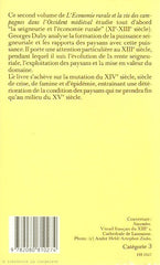 DUBY, GEORGES. L'Économie rurale et la vie des campagnes dans l'Occident médiéval. Tome 02. (France, Angleterre, Empire, IXe-XVe siècles) Essai de synthèse et perspectives de recherches.