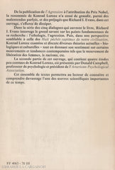 Lorenz Konrad. Écrits Et Dialogues Avec Richard I. Evans Livre