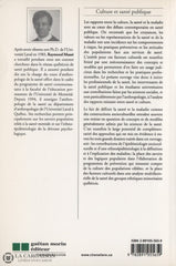 Masse Raymond. Culture Et Santé Publique:  Les Contributions De Lanthropologie À La Prévention