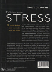 Posen David. Maîtriser Votre Stress Livre