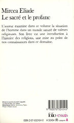 ELIADE, MIRCEA. Sacré et le profane (Le)